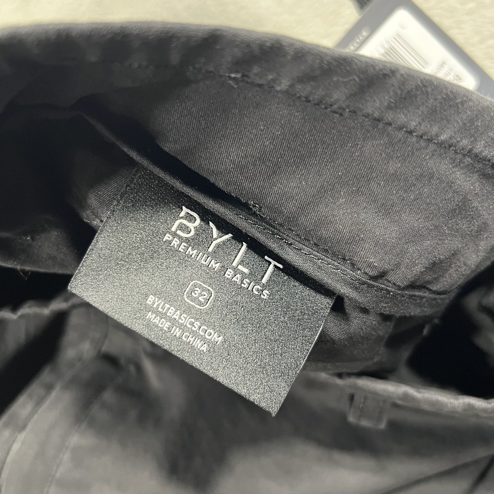 BYLT Cargo Pants Mens 32 Black Stretch Cotton 31" Inseam - Picture 8 of 13